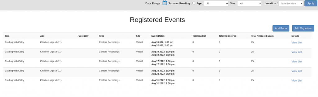 WhoFi Registered Events Example