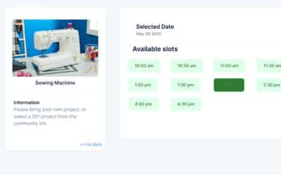 Spaces Reservation Page