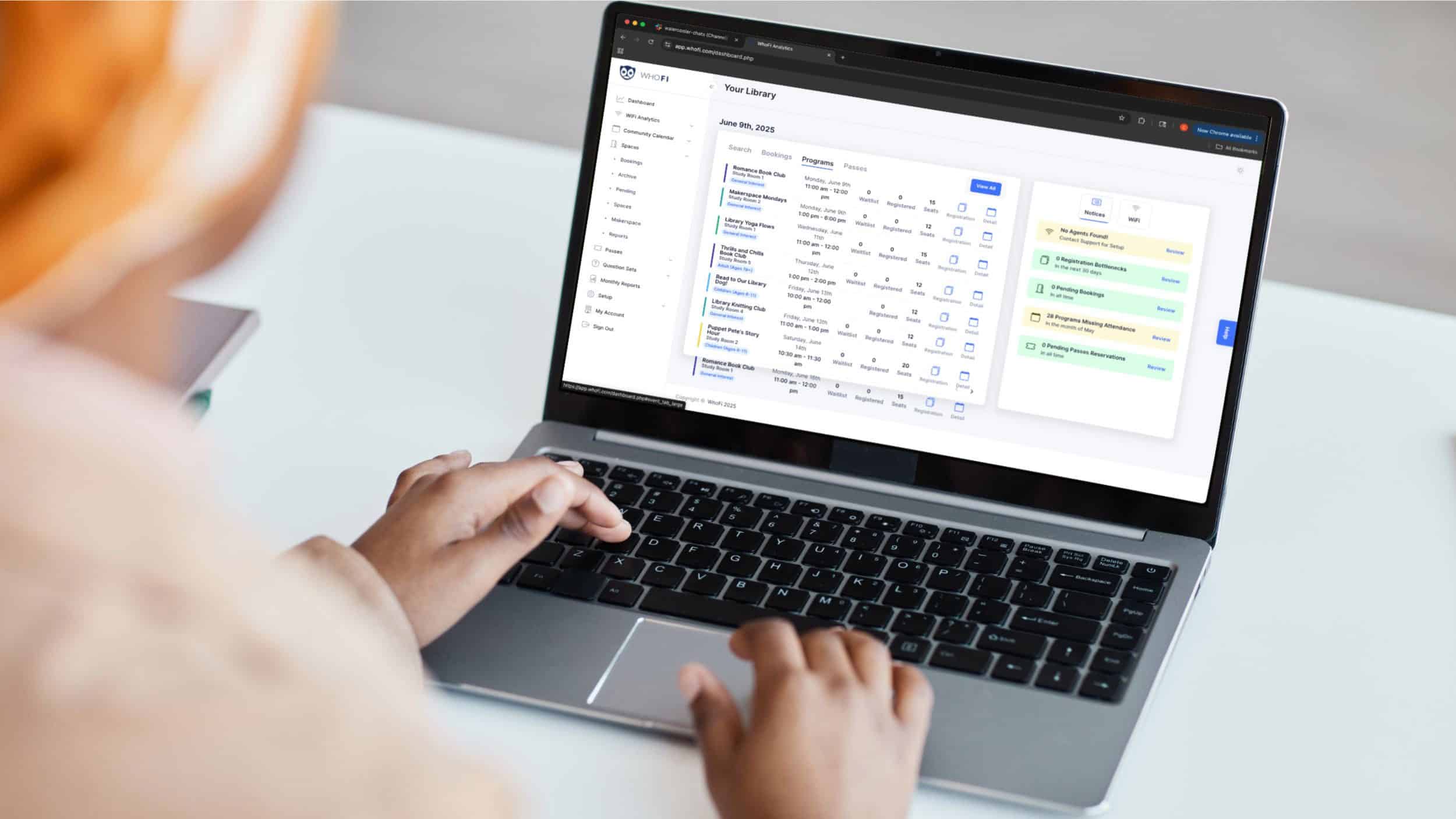 Woman Using the New Dashboard